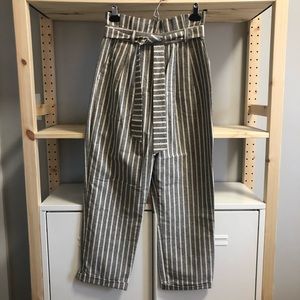 Top Shop Striped Cropped Pants